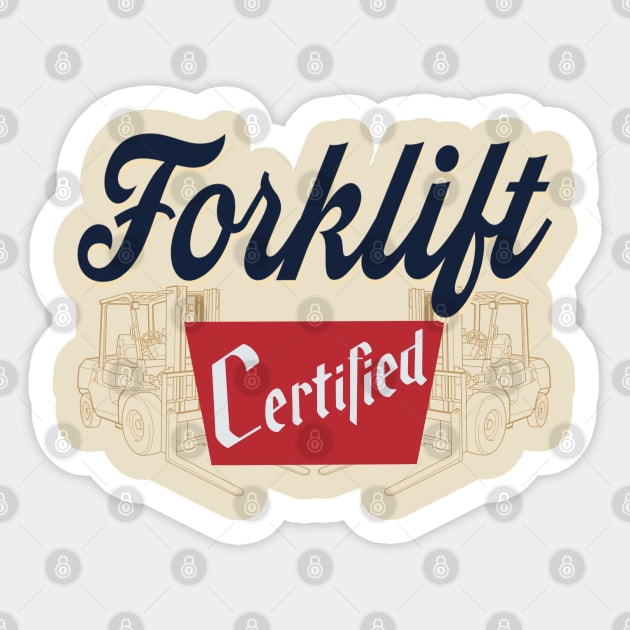 Forklift certified Sticker by Lemon Disco Designs